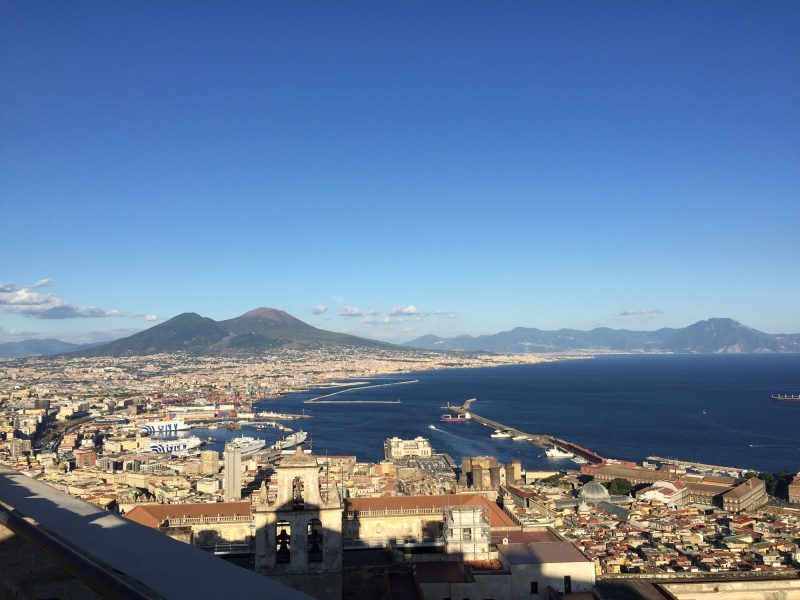 panorama of Naples with Vesuvius in the background