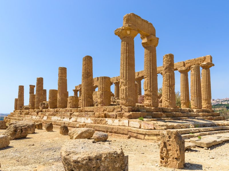 Temple of Juno in the Valley of the Temples in Agrigento